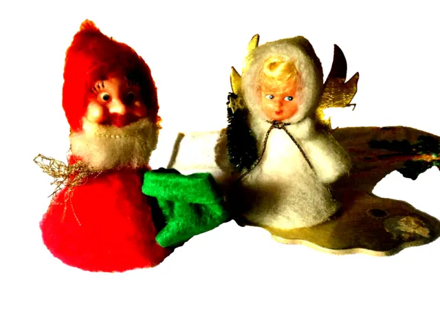 Weihnachtswichtel- Weihnachtsfigur+Engel- VEB-KUNSTBLUMEN-SEBNITZ  DDR
