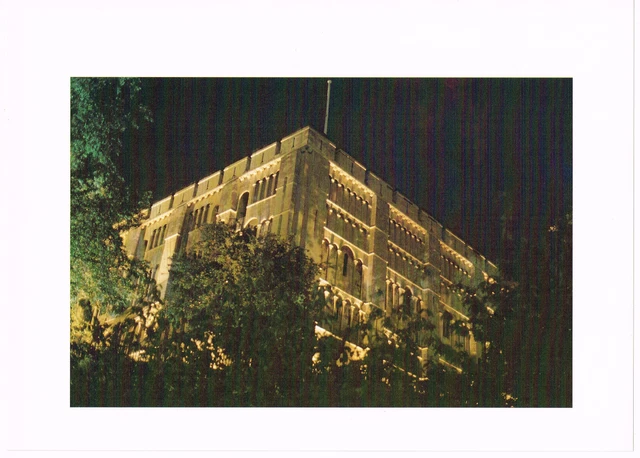 Norwich Castle By Night Norfolk Vintage Picture Print Colour 1987 NIC#67