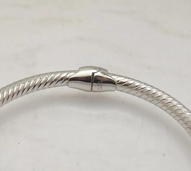 Technibond Twisted Torchon Klappbar Oval Armreif Armband Anti-Anlauf 925 Silber 2