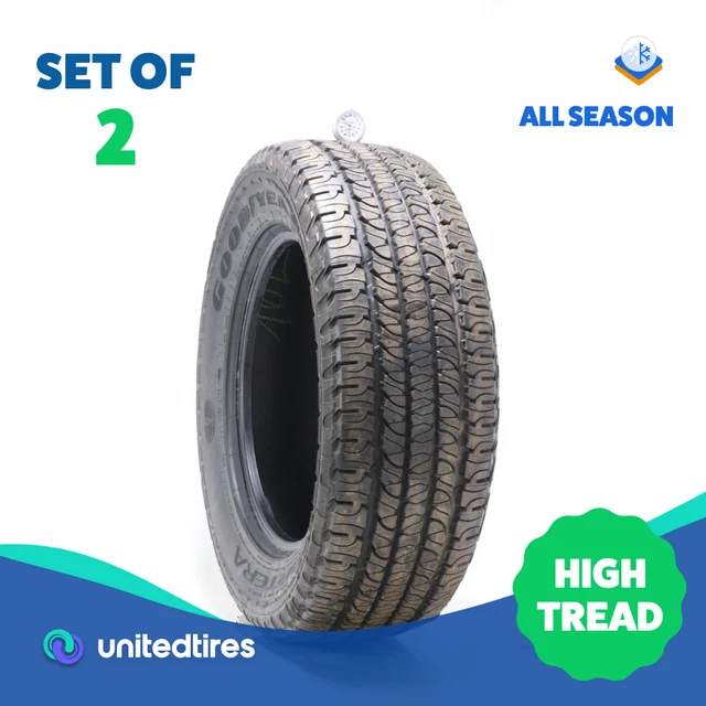 Set of (2) Used 265/60R18 Goodyear Fortera Silent Armor 110H - 11/32