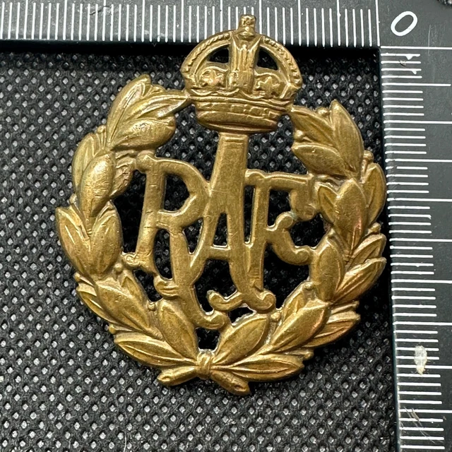 RAF CAP BADGE WW2 Officer Hat & Eagle Kings Crown Royal Air Force ...
