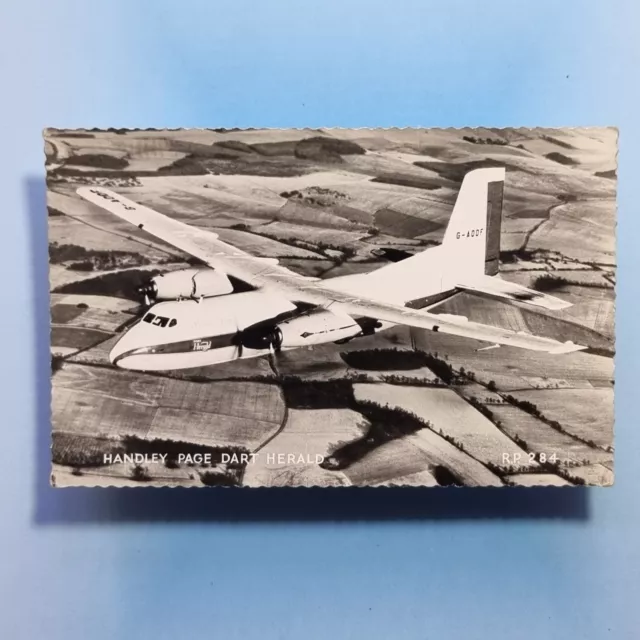 Vintage Commercial Aircraft Postcard C1910 Real Photo HP Dart Herald Protoype
