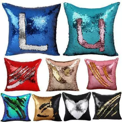 High Quality Mermaid Pillow Case Reversible Sequin Glitter Cushion Cover
