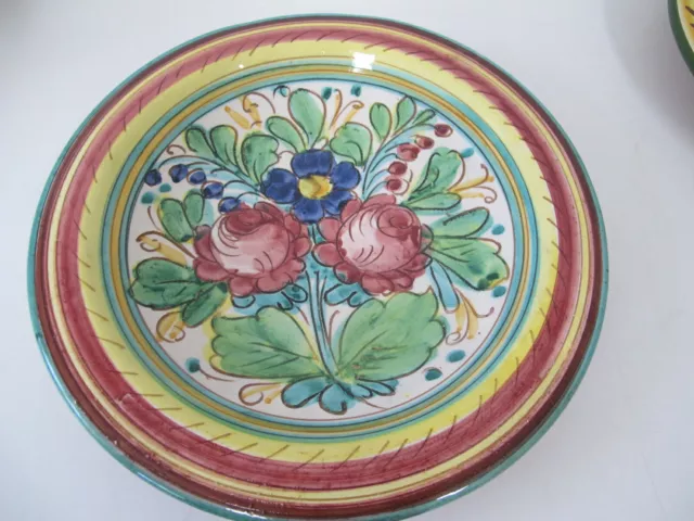 Wandteller - Zierteller aus Keramik Handbemalt Blumen *3*