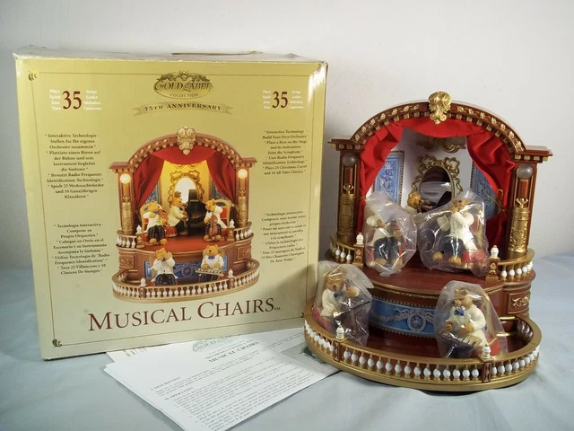 MR CHRISTMAS MUSICAL Chairs Bears Symphony Gold Label 75th