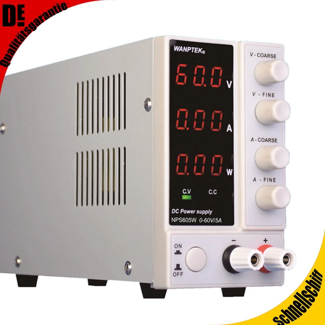 60V 5A VARIABLE Lab Bench Power Supply DC Adjustable Switching ...