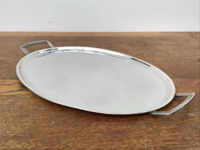 Vintage Art Deco Silver Plated Drinks Tray / Serving Tray Cardinal Plate