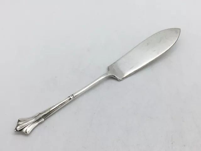 Vintage solid sterling silver butter spreader with Albany pattern handle