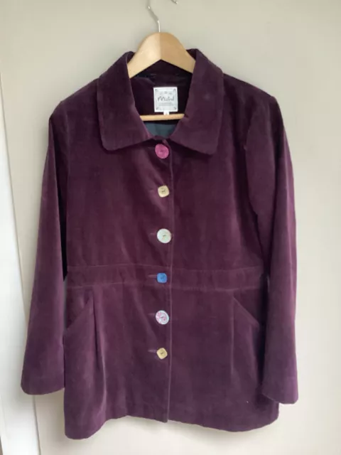 MISTRAL BLUE GREEN COTTON Velvet Long Jacket Coat Uk 8 Button Detail Boho Hippy 30.00 PicClick UK