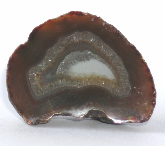 Kleine ACHAT CHALCEDON Geode kristallin  braun ca. 63 x 48 x 30mm Endstück 1602