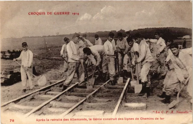CPA AK Military After the Retreat of the Germans the Built Engineer (362204)