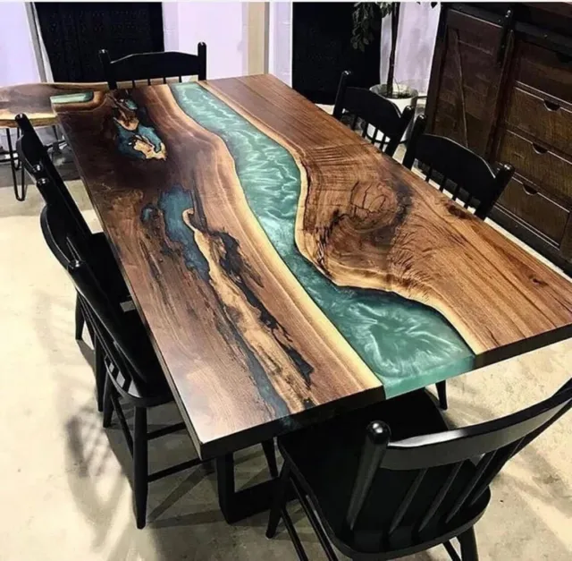 Epoxy Table Top , Wooden Epoxy Dining Table Top , Epoxy Table , Rectangular wood