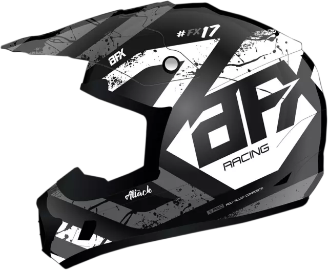 AFX FX-17 Attack Helmet Large Matte Black/Silver 0110-7145
