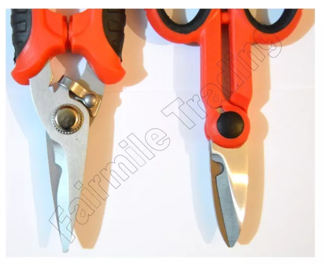 2 piece Pro Electrician Scissors Cable Wire Cutters Sheet Metal Shears Tape Ties 2