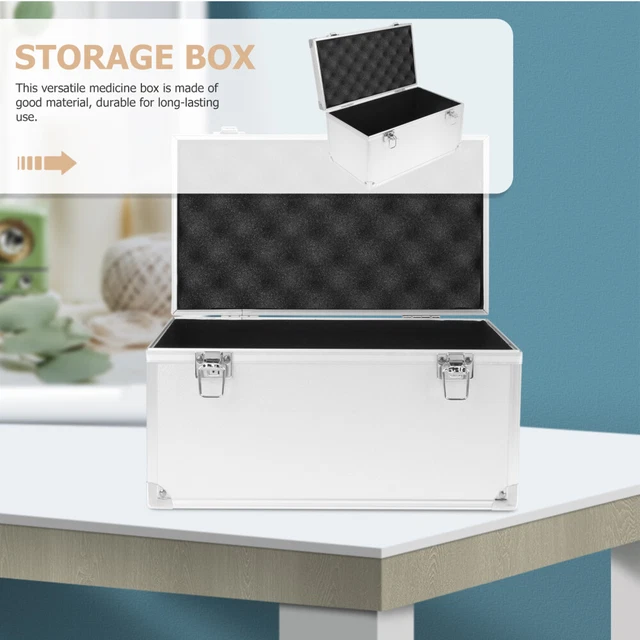 Toy Storage Box Aluminum Hard Case Toolbox Travel Tool Box Suitcase 7
