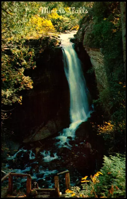 Postcard MI Munising Michigan Miners Falls A11