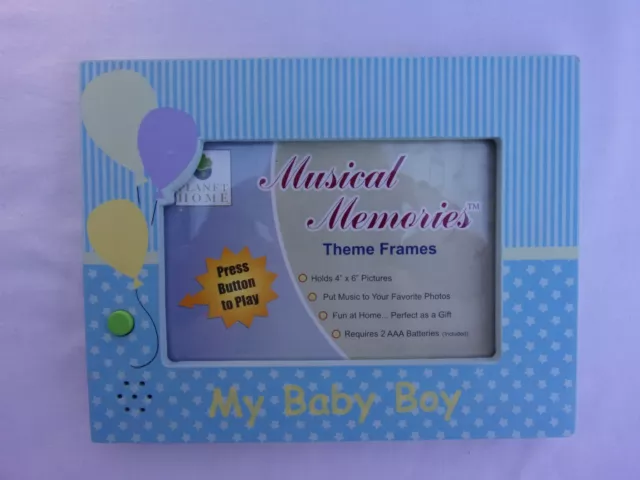 Frame picture photo baby musical boy blue