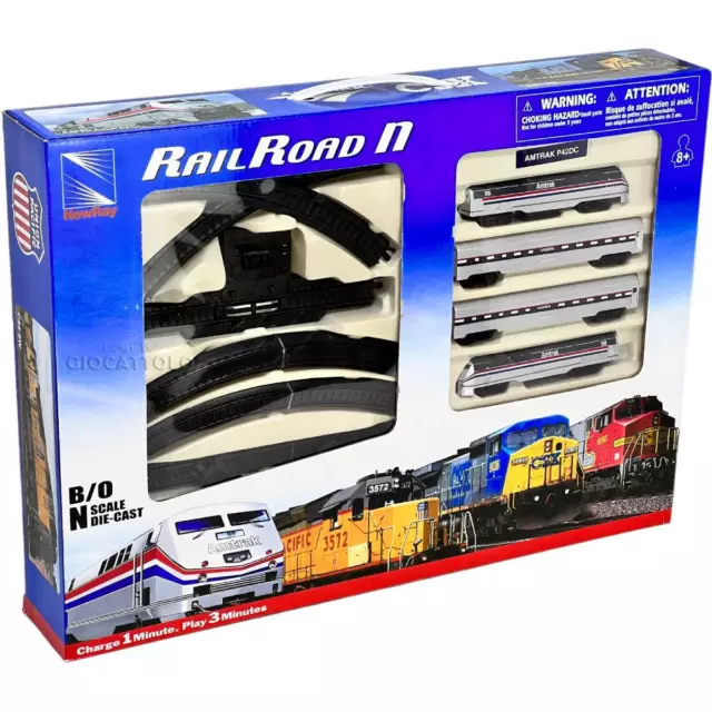 New Ray Pista Per Trenino Elettrico Union Pacific Amtrak P42DC Giocattolo Bimbi