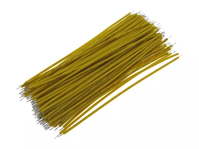 【4CM】 30AWG Standard Jumper Wire Pre-cut Pre-soldered - Yellow - Pack of 300