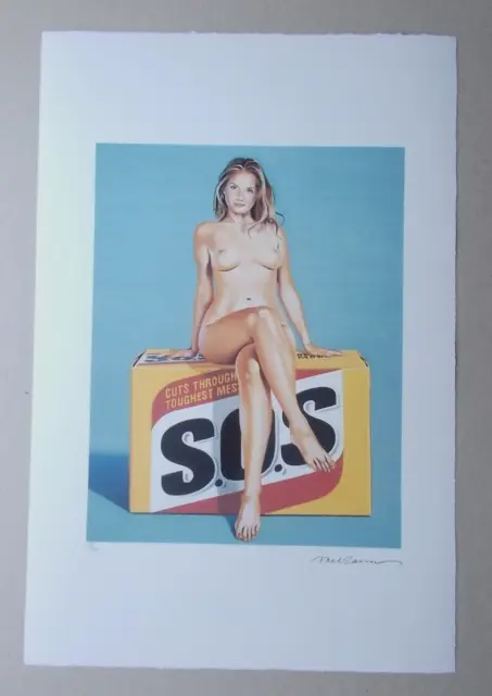 Mel Ramos ( Art Print )  " Pin Up S.O.S. "  ( Tirage Contemporain 500 Ex )