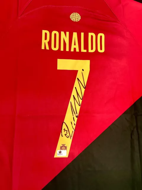 22/23 Cristiano Ronaldo Portugal Signed Nike World Cup Jersey W /Auto COA 🔥