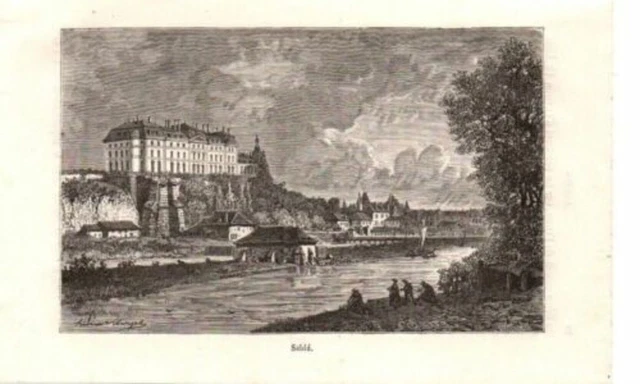 GRAVURE SUR BOIS 19ème Sablé