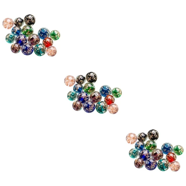 Kristall-Anhänger-Perlen 3x Lampwork Anhänger Runde Glas Perlen Lampwork 3