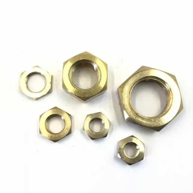 11 Kinds Solid Brass Hex Nuts Right Hand Thread Assortment Kit M1.4 - M12 Set 3