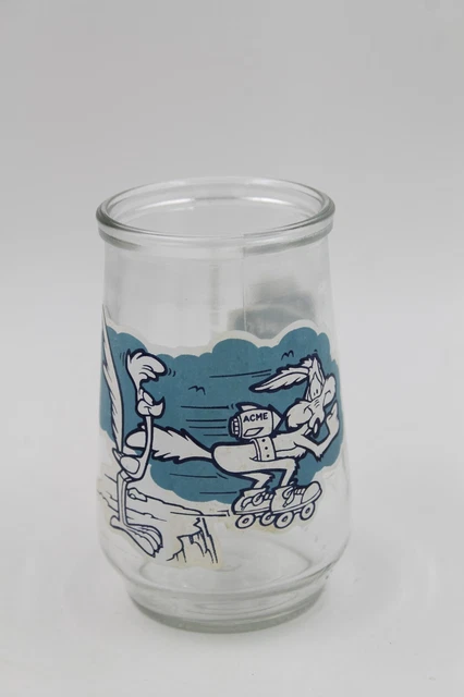Vintage Warner Bros Looney Tunes Road Runner Willie Coyote 1994 Welch's Glass