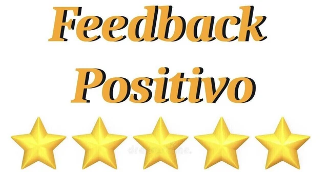 FEEDBACK POSITIVO  5 STELLE ⭐⭐⭐⭐⭐ IMMEDIATO (aumenta visibilità e affidabilità) 