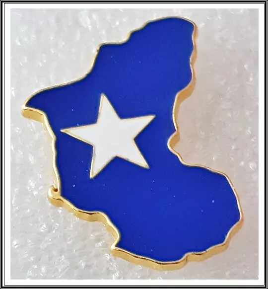 The flag and map of "Somalia" a country in the Horn of Africa lapel pin badge