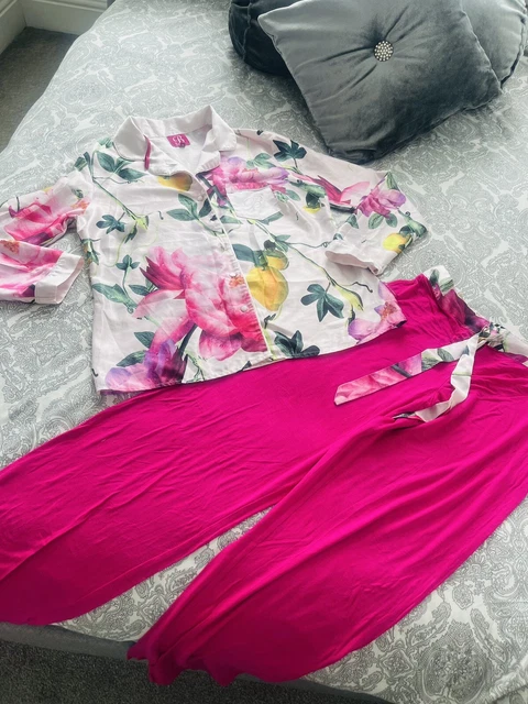 Set Pigiami Ted Baker Citrus Bloom Rosa Taglia Uk 8-10