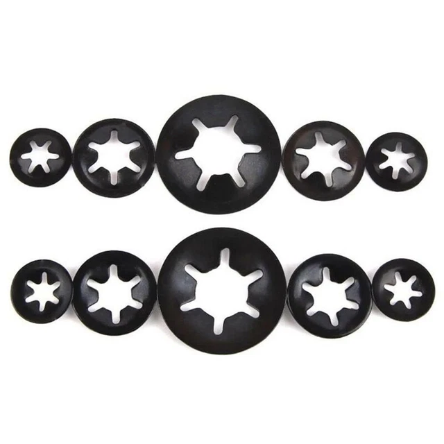 20 Stück Starlock 3mm Sicherungsscheibe Achs-Klemmring Kappe Edelstahl Starlocks
