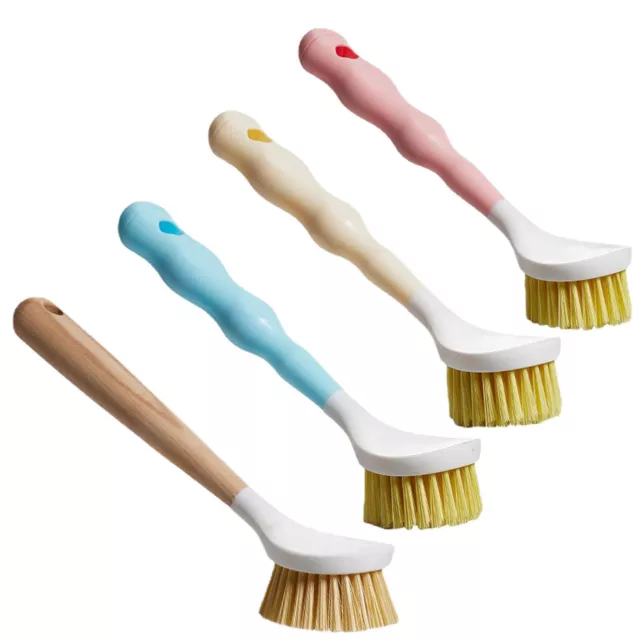 Long Handle Cleaning Brush Natural Sisal Pot Dishes Washing Brush for Kitchen