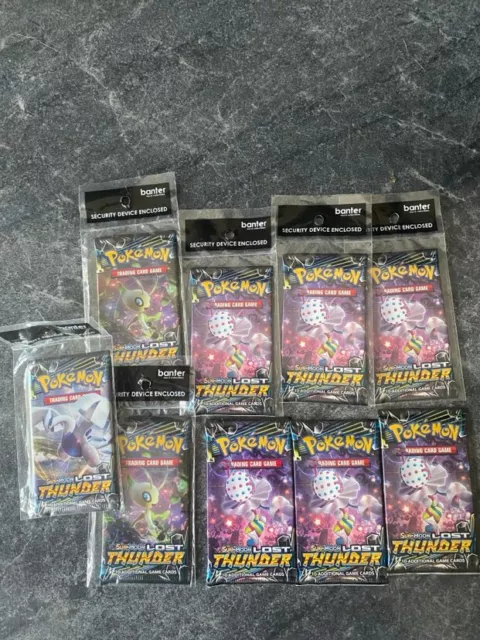 9 x Lost Thunder Booster Pack Pokemon TCG