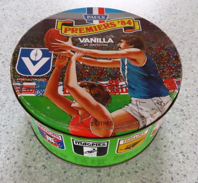 PAULS ICE CREAM VFL PREMIERS '84 Tin (with VFL Emblems) 19.95