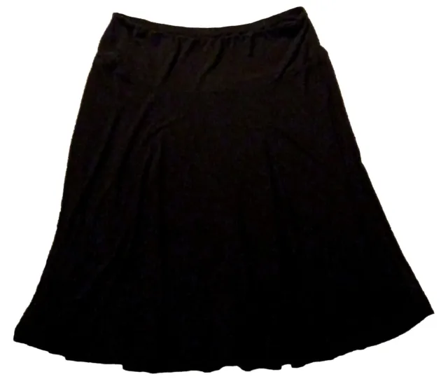 VINTAGE NANA KNEE Length Skirt Black 2xL Stretch To Fit Up To 58