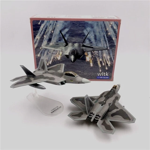 QualitChoice Simulation 1:100 USA F-22 pour Avion Raptor Décor Gris avec Support Modèle d'Avion QualitChoice Simulation 1:100 USA F-22 pour Avion Raptor Décor Gris avec Support Modèle d'Avion