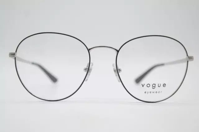 Brille Vogue VO 4024 Schwarz Silber Oval Brillengestell eyeglasses Neu