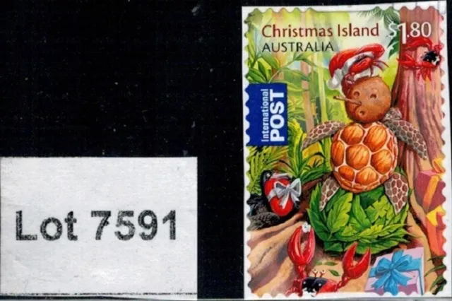 Lot 7591 - Christmas Island - International $1.80 Christmas 2015 used s/a stamp
