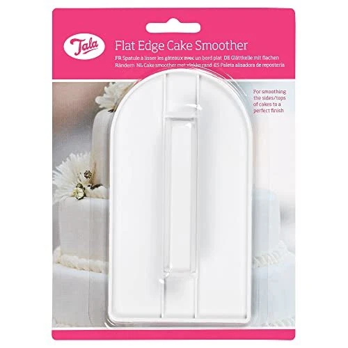 Alisador de pastel de borde plano Tala - herramienta suavizante de helado fondant - raspador de borde de pastel