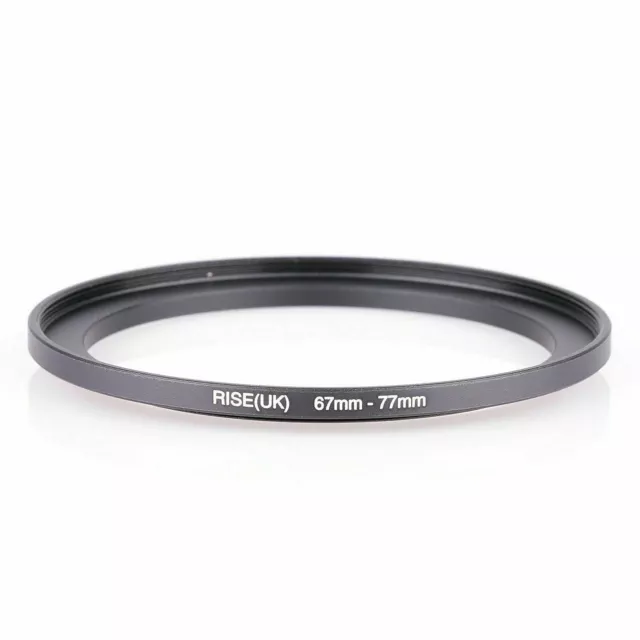 67mm-77mm 67-77 mm 67 to 77 Metal Step Up Lens Filter Ring Adapter Black