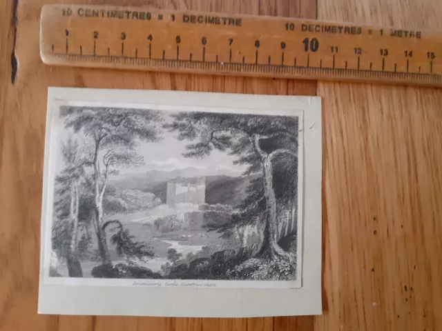 Scottish engraving Drumlanrig Castle Dumfries