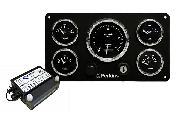 Perkins Display Module PERKINS MARINE INSTRUMENT Panel With NMEA 2000 Engine Data Converter ...