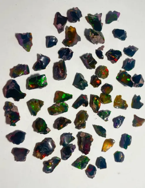 Cut Grade Black Opal Rough Lot AAA grade natural Ethiopian Welo black opal Raw
