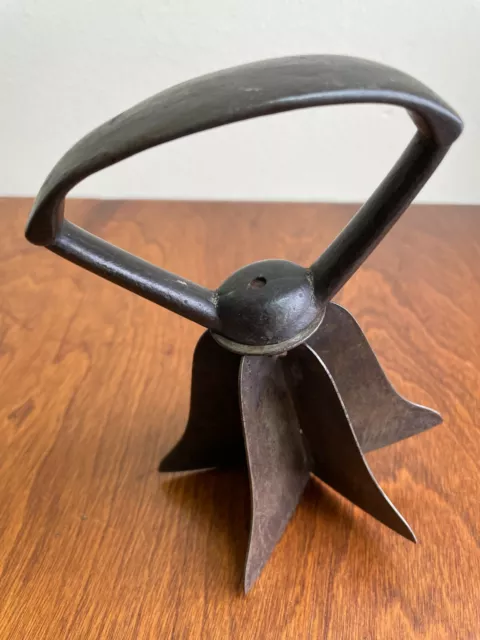 Vintage Antique Bell-Shaped Food Chopper Cast Iron Handle