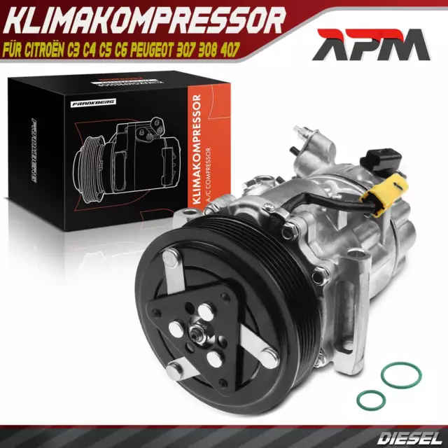 Compressore Aria Condizionata per Citroën Berlingo B9 C3 C4 C5 C6 DS3 1.4L 1.6L