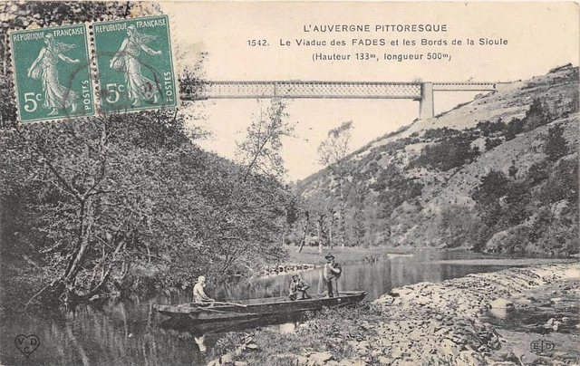 Cpa 63 Auvergne Le Viaduc Des Fades Et Les Bords De La Sioule
