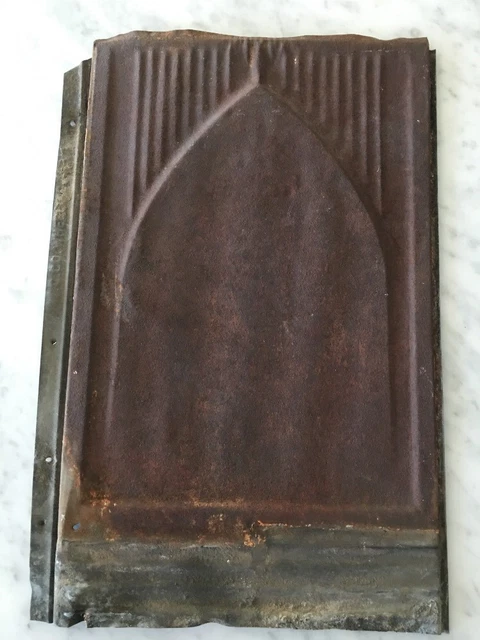 Antique Pressed Tin Metal Reclaimed Wall Roof Ceiling Tiles 9 X 14 Red 3