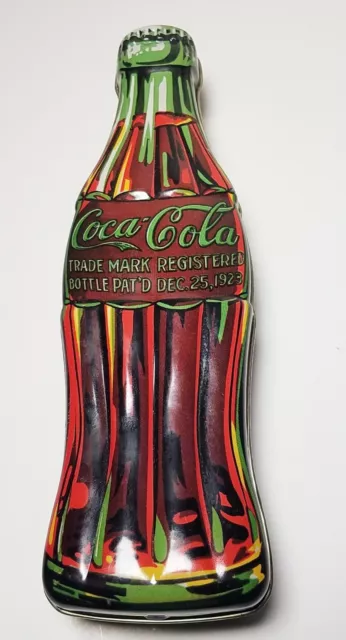 Coca Cola Coke Bottle Shaped Tin Container Box Soda Metal Collectible Vtg Gift